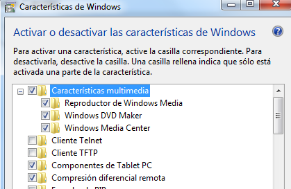 Características multimedia